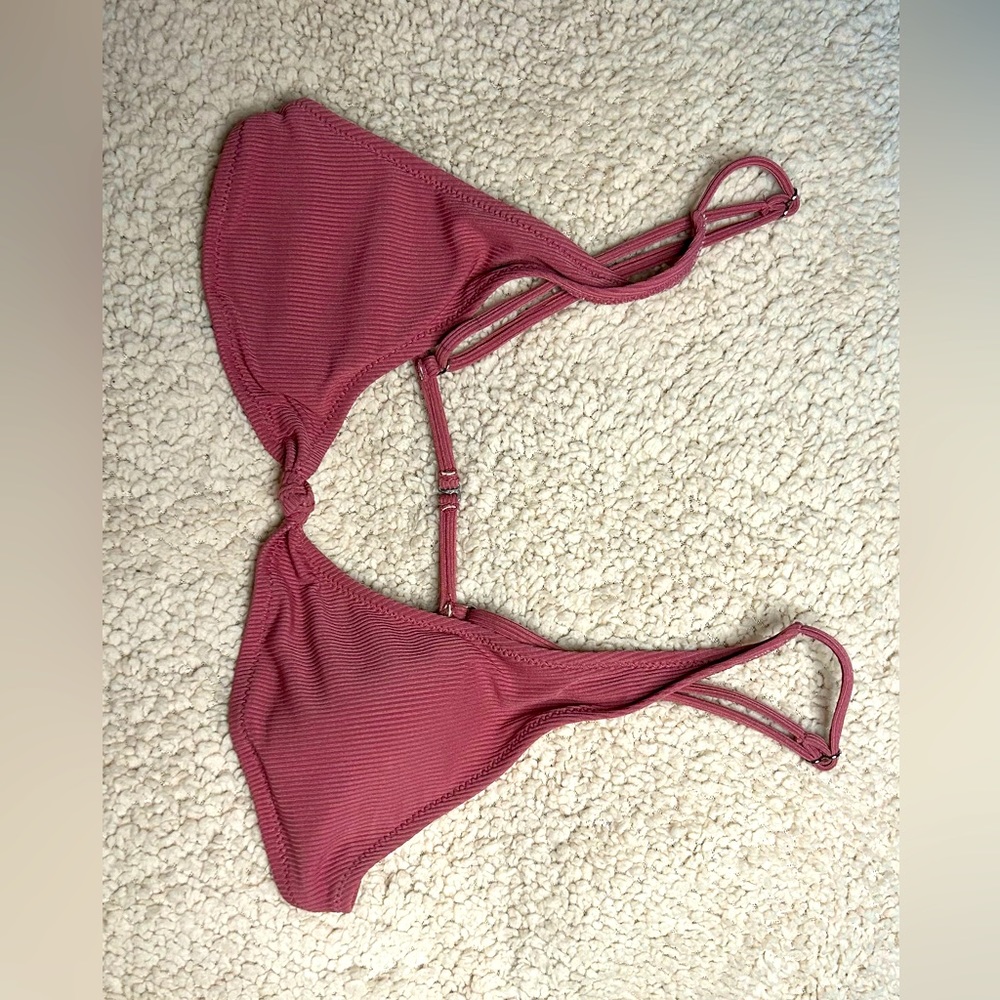 Large pink bikini top